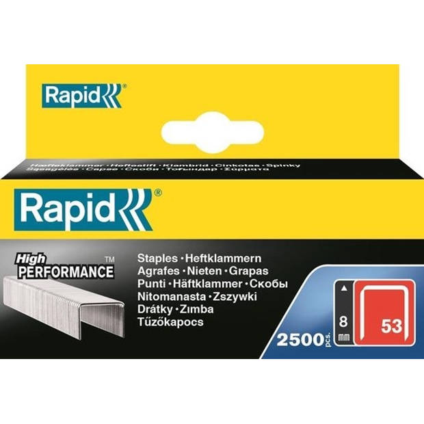 Rapid Nieten 53/12 mm Gegalvaniseerd 2.500 st.. Box