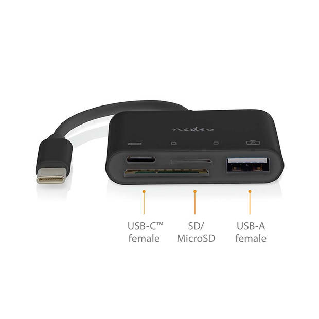 Nedis USB-Hub - CCGB64780BK01 - Zwart