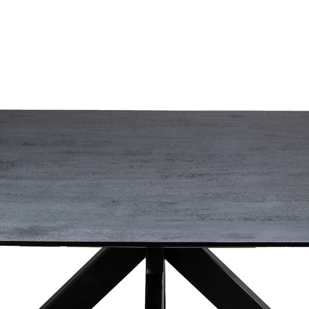 Giga Meubel - Eettafel Deens Ovaal Zwart 160cm - Mangohout - Tafel Batti