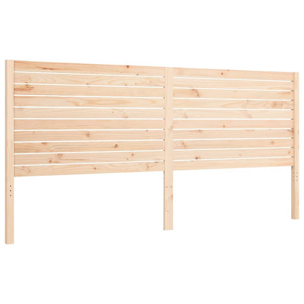 vidaXL Bedframe met hoofdbord massief hout 200x200 cm