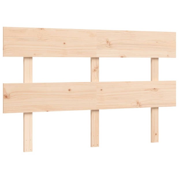 vidaXL Bedframe met hoofdbord massief hout 120x200 cm