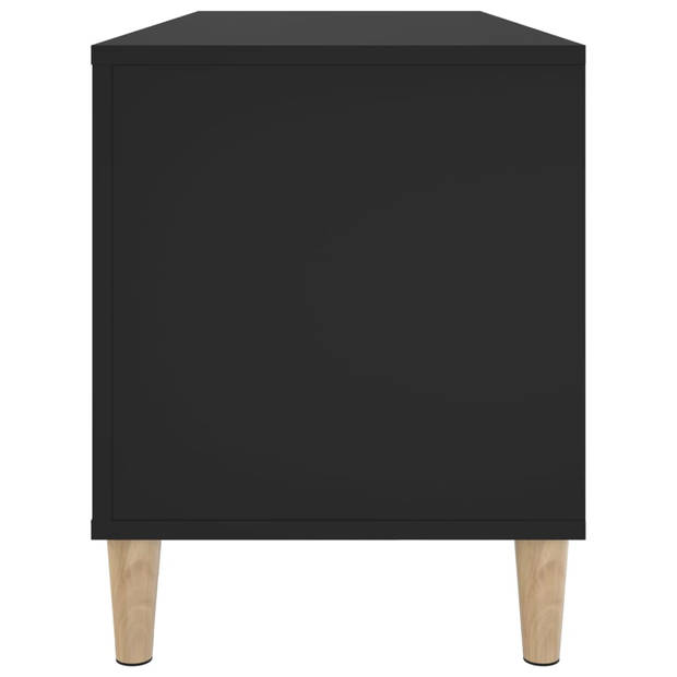 vidaXL Platenkast 100x38x48 cm bewerkt hout zwart