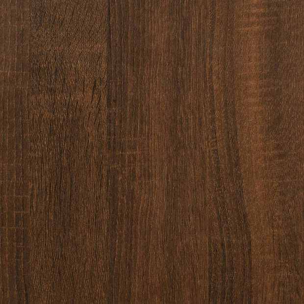 vidaXL Wandrek 2-laags 80x21x51 cm bewerkt hout bruin eikenkleur