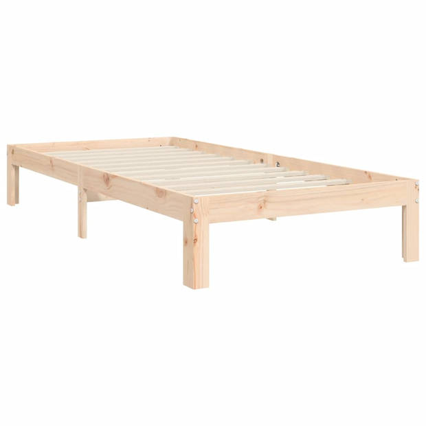 vidaXL Bedframe met hoofdbord massief hout