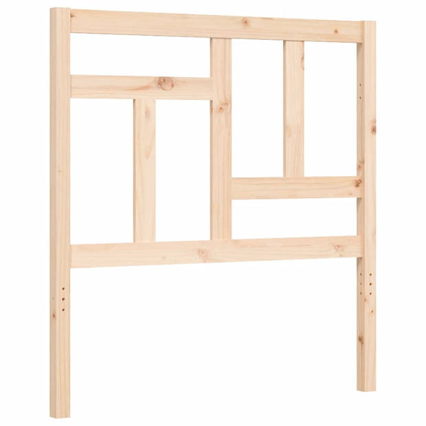 vidaXL Bedframe met hoofdbord massief hout