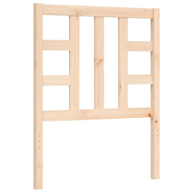 vidaXL Bedframe met hoofdbord massief hout