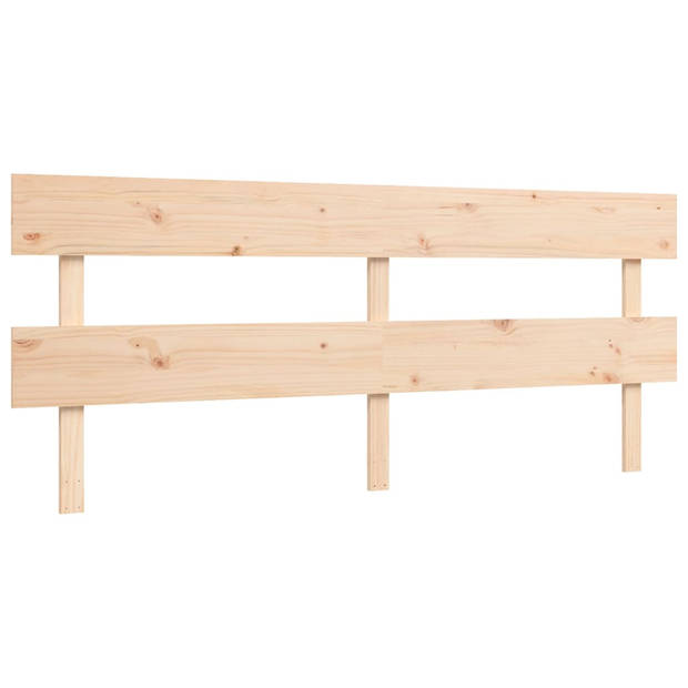 vidaXL Bedframe met hoofdbord massief hout