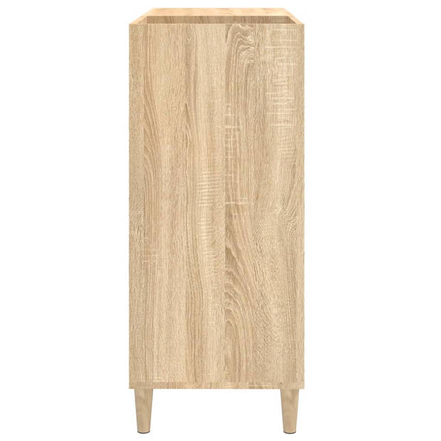 vidaXL Platenkast 84,5x38x89 cm bewerkt hout sonoma eikenkleurig