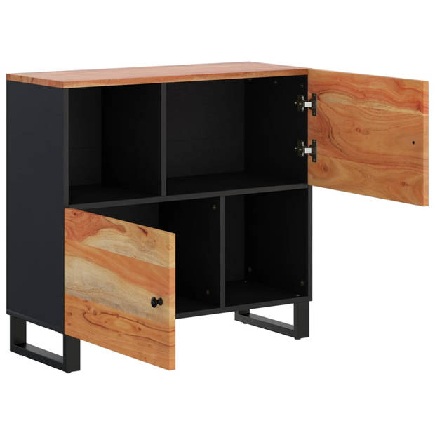 The Living Store Dressoir Massief Acaciahout - 80 x 33 x 75 cm - Opbergruimte