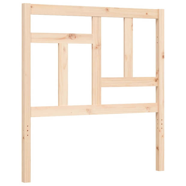 vidaXL Bedframe met hoofdbord massief hout