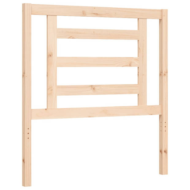 vidaXL Bedframe met hoofdbord massief hout