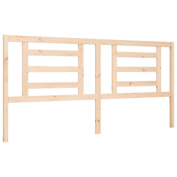 vidaXL Bedframe met hoofdbord massief hout