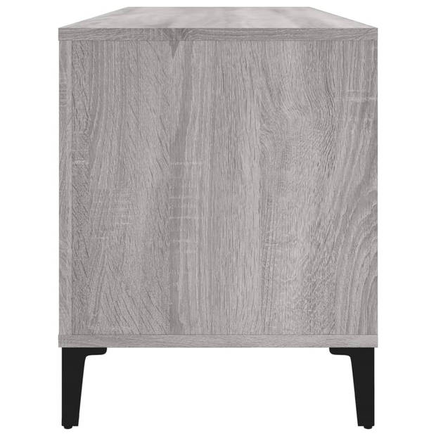 vidaXL Platenkast 100x38x48 cm bewerkt hout grijs sonoma eikenkleurig