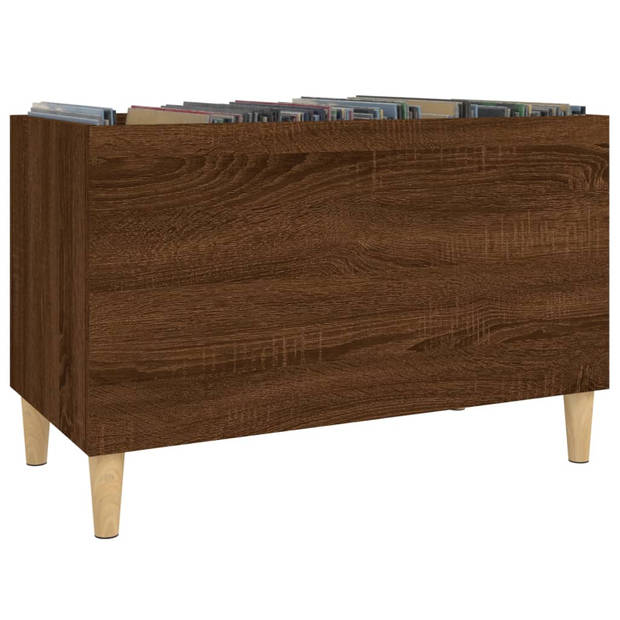 vidaXL Platenkast 74,5x38x48 cm bewerkt hout bruin eikenkleur