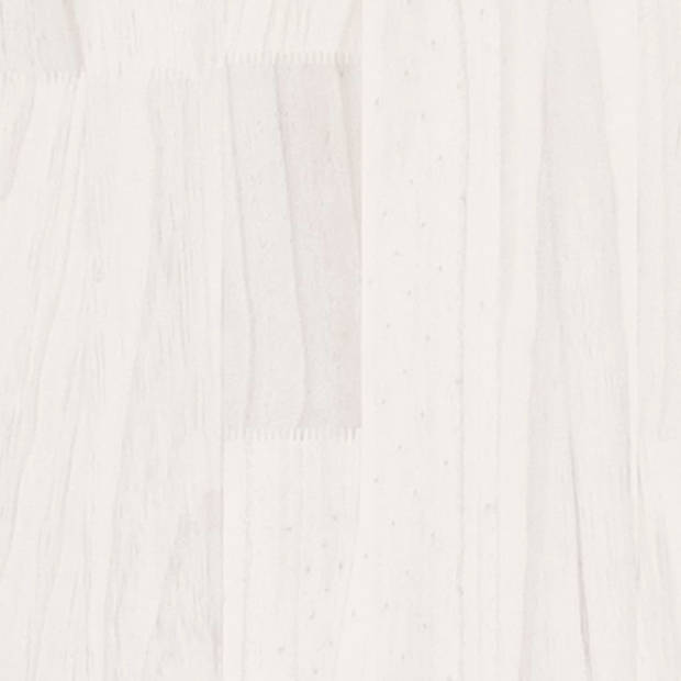 vidaXL Boekenkast met 2 schappen 40x30x70 cm massief grenenhout wit