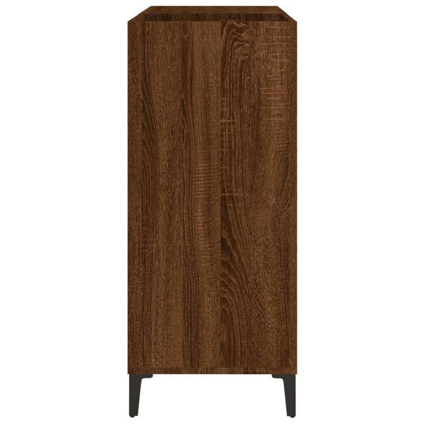 vidaXL Platenkast 84,5x38x89 cm bewerkt hout bruin eikenkleur