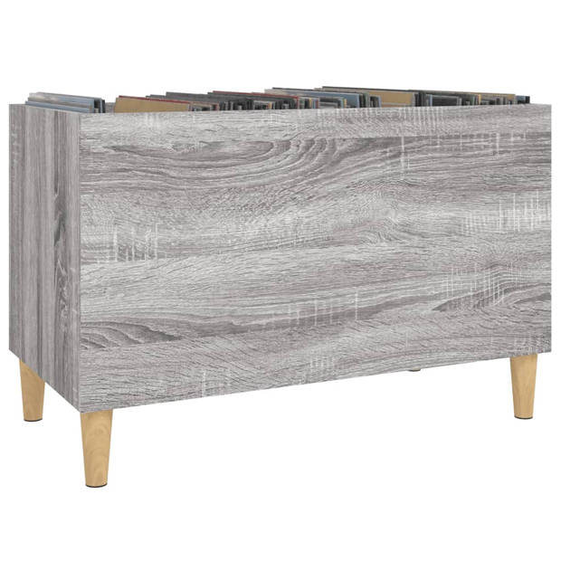 vidaXL Platenkast 74,5x38x48 cm bewerkt hout grijs sonoma eikenkleurig