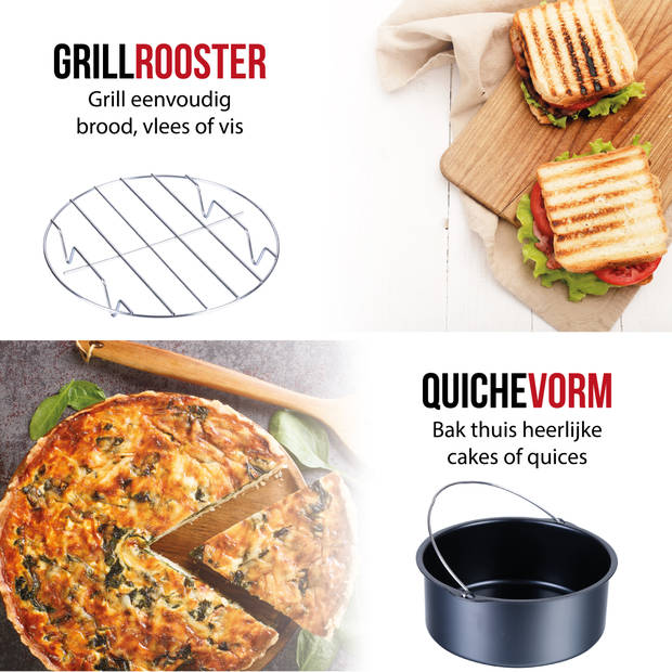 DistinQ Heteluchtfriteuse Airfryer accessoires Set Universeel