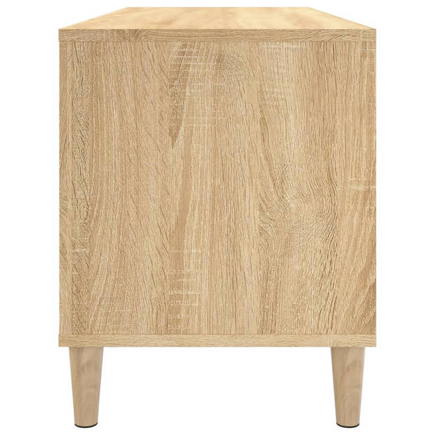 vidaXL Platenkast 100x38x48 cm bewerkt hout sonoma eikenkleurig