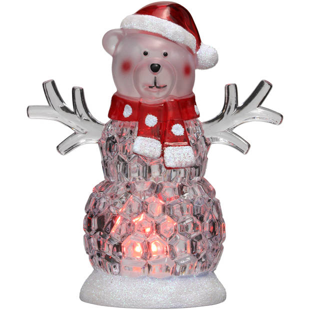 Kerstfiguur met kleur LED 11cm 4 assorti