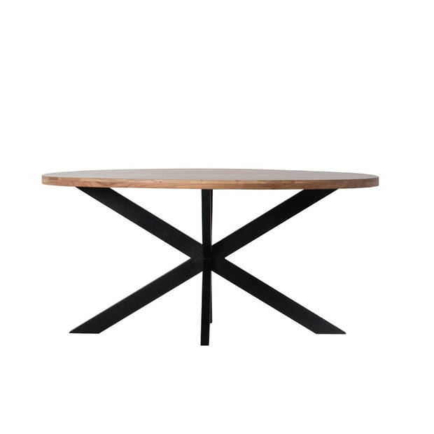 Giga Meubel - Eettafel Ovaal - Naturel - 160cm - Eettafel Kim