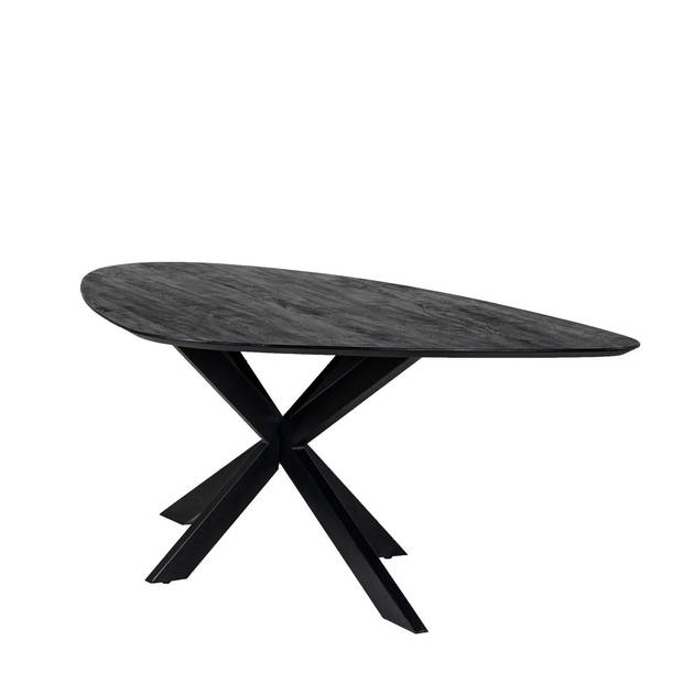 Giga Meubel - Eettafel Kiezel - Zwart - 200cm - Matrix-poot - Tafel Owen