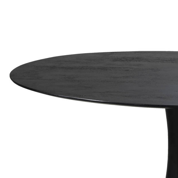 Giga Meubel - Eettafel Ovaal - Zwart - 160cm - O-poot - Eettafel Ziggy