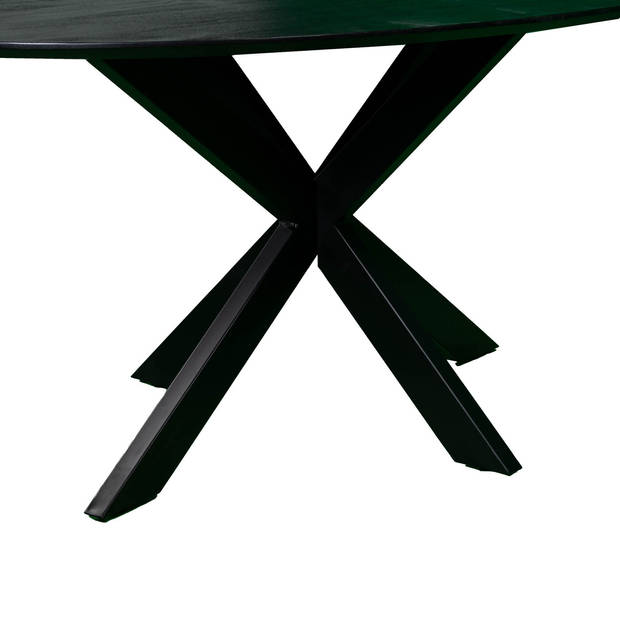 Giga Meubel - Eettafel Kiezel - Zwart - 160cm - Matrix-poot - Tafel Owen