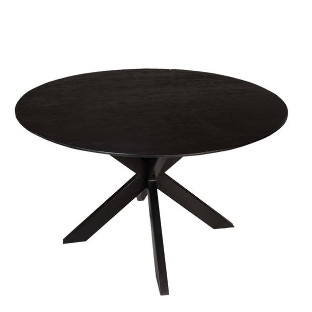 Giga Meubel - Eettafel Rond - Zwart - Ø120cm - Eettafel Romeo