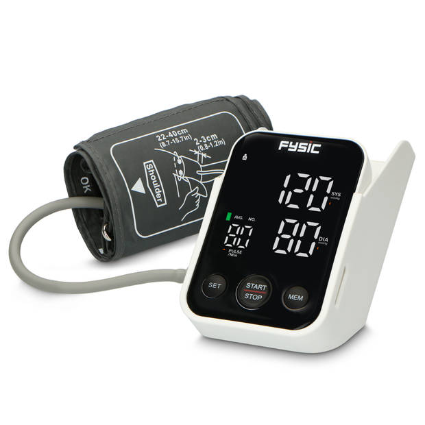 Gezondheidsmonitoring thuis set, bloeddrukmeter, saturatiemeter en infrarood thermometer Fysic