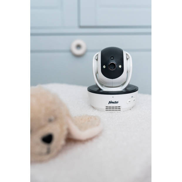 Babyfoon met camera en 4.3" kleurenscherm Alecto Wit-Antraciet