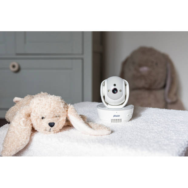Babyfoon met camera en 4.3" kleurenscherm Alecto Wit-Grijs