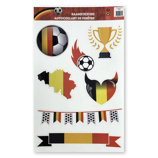 Raamstickers EK/WK Voetbal België 8174