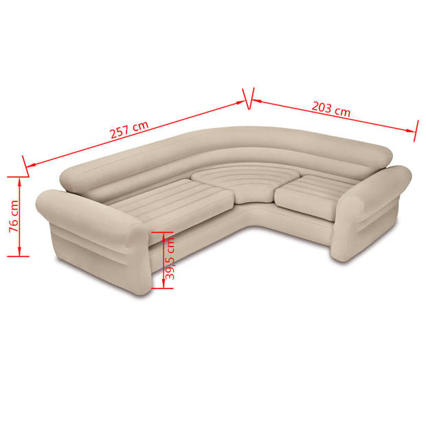 Opblaasbare Sofa Intex Hoekpunt 257 x 76 x 203 cm