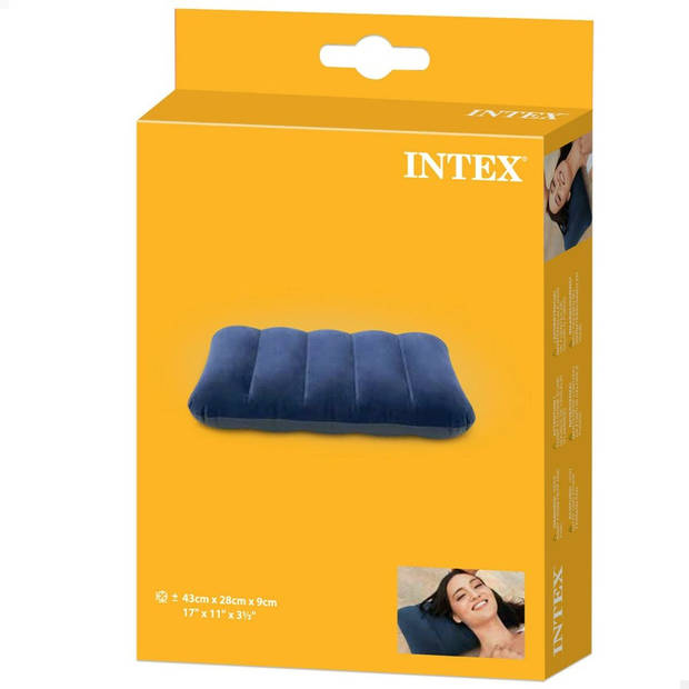 Kussen Intex Downy Pillow Opblaasbaar Blauw 43 x 9 x 28 cm (24 Stuks)