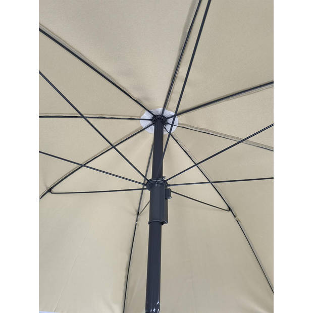 Strand parasol S Ø200cm taupe.