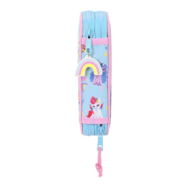 Dubbele etui My Little Pony Wild & free 12.5 x 19.5 x 4 cm Blauw Roze (28 pcs)