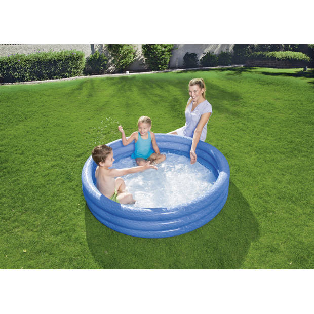 Bestway - Opblaasbaar Kinderzwembad - 152 x 30 CM - Vinyl - Kinderen vanaf 2 Jaar - Rood of Blauw