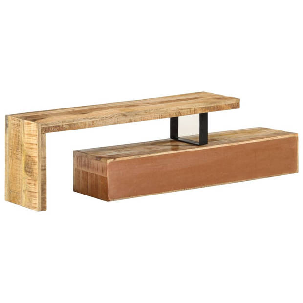 The Living Store TV-meubel Antieke Stijl - Hout - Massief Mangohout - 112 x 30 x 40 cm - Inclusief handleiding