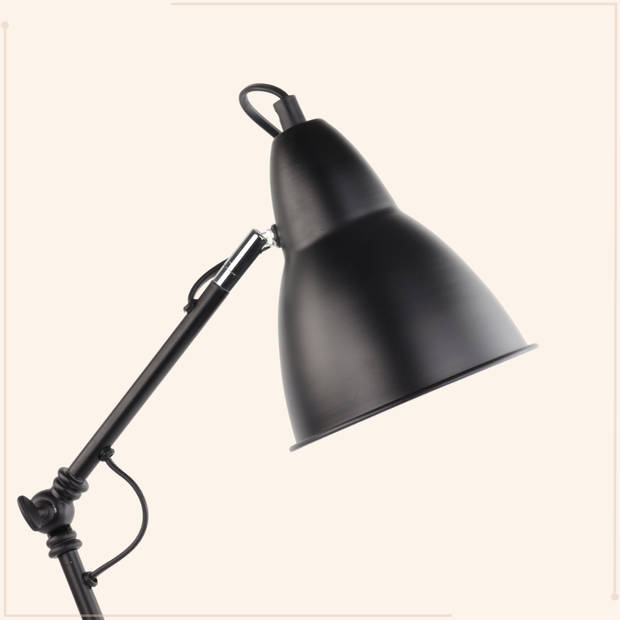 MISOU Bureaulamp - Zwart - Verstelbaar - Metaal - Retro - 25x15x62cm