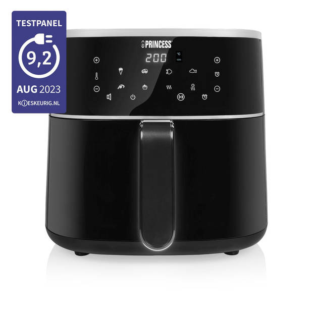 Princess 182244 Digitale Airfryer 6L – Touchscreen - 8 Programma’s - Verstelbaar Grillrack