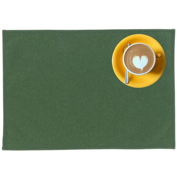 Outdoor buiten placemat Kiko - Pesto - 30 x 45 cm - 4 Stuks