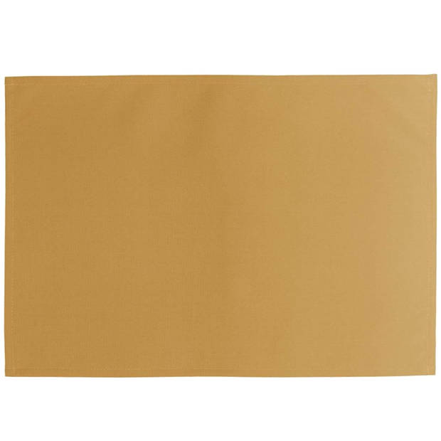 Outdoor buiten placemat Kiko - Mellow Yellow Geel - 30 x 45 cm - 4 Stuks