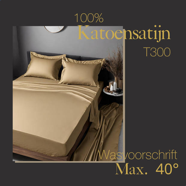 Ten Cate Premium Katoensatijnen Hoeslaken 180x200 - Summer Glow
