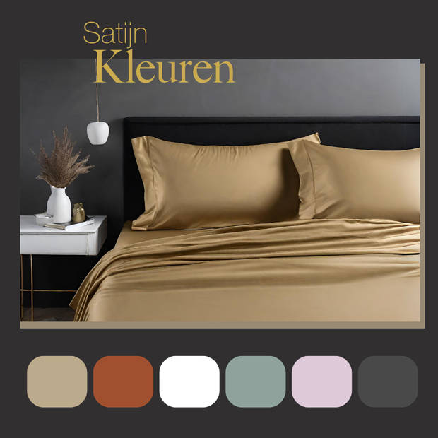 Ten Cate Premium Katoensatijnen Hoeslaken 160x200 - Summer Glow