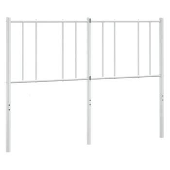 vidaXL Hoofdbord 135 cm metaal wit