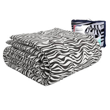 HappyBed Zebra 200x200 - Wasbaar dekbed zonder overtrek - Bedrukt dekbed zonder hoes - Dekbed met print
