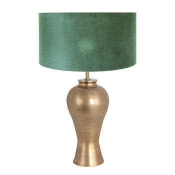 Steinhauer Brass tafellamp groen metaal 62 cm hoog