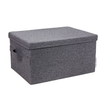 Stoffen opbergmand Bigso Box of Sweden - Soft - Medium - grijs