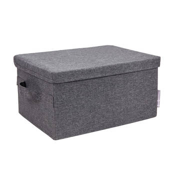 Stoffen opbergmand Bigso Box of Sweden - Soft - Small - grijs